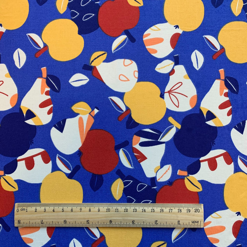 Printed Cotton NASHI Lapis Lazuli / Primary Multicolored